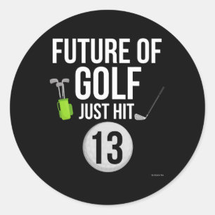 13th Birthday Golf T Shirt 13 Year Old Birthday Gi Classic Round Sticker