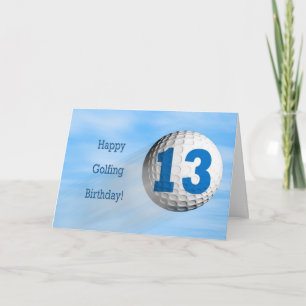 13th birthday golfing card