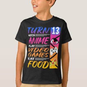 13th Birthday I Manga I Gamer I 90s Kawaii Pizza A T-Shirt
