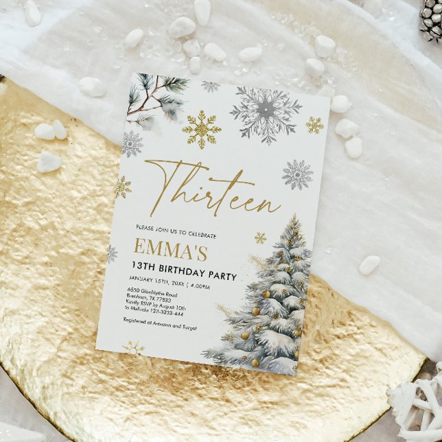 13th Birthday Invitation, Thirteen Birthday  Invitation (Creator Uploaded)