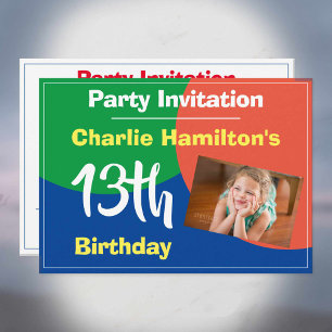 13th Birthday Invitation with Photo