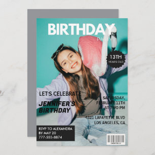13th birthday invitations for her Magazine Cover