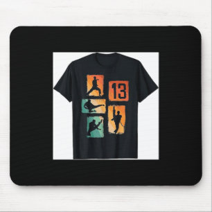 13th Birthday Karate Taekwondo 13 Years Old Boy Mouse Pad
