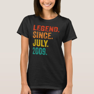 13th Birthday Legend Since July 2009 13 Years Old T-Shirt