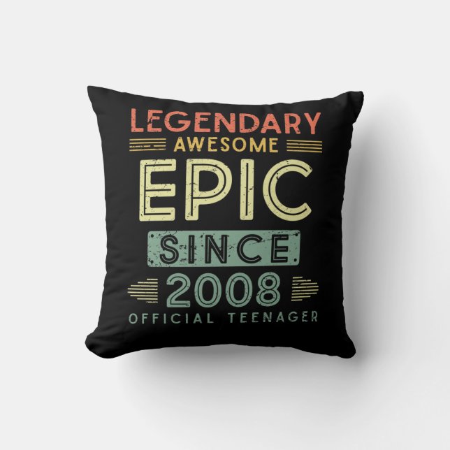 13th Birthday Legendary 2008 Official Teenager Cushion (Front)