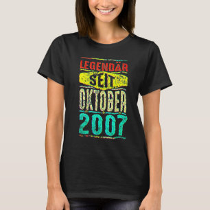 13th Birthday Legendary Since October 2007 T-Shirt
