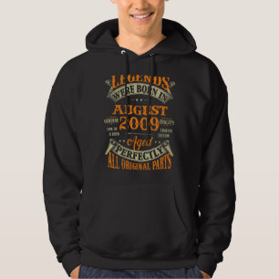 13th Birthday  Legends Born In August 2009 13 Year Hoodie