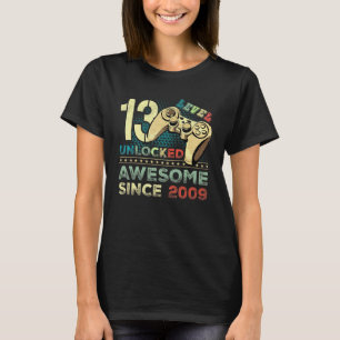 13th Birthday  Level 13 Unlocked Awesome 2009 Kids T-Shirt