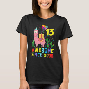 13th Birthday Llama Llamazing Awesome Since 2009 1 T-Shirt