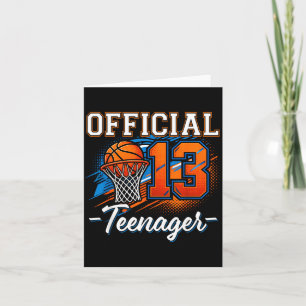 13th Birthday Nager Basball 13 Year Old Boys Card