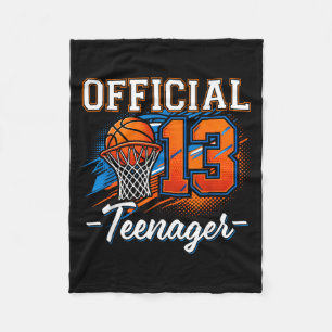13th Birthday Nager Basball 13 Year Old Boys Fleece Blanket