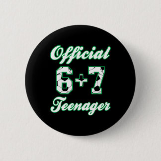 13th Birthday Official Teenager Funny Soccer 6+7 M 6 Cm Round Badge