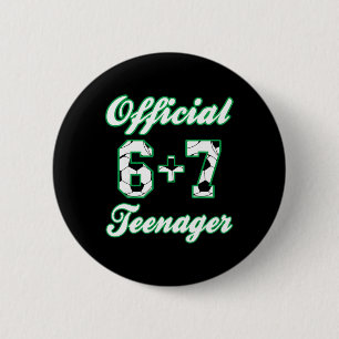 13th Birthday Official Teenager Funny Soccer 6+7 M 6 Cm Round Badge
