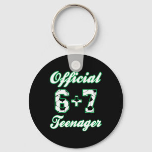 13th Birthday Official Teenager Funny Soccer 6+7 M Key Ring