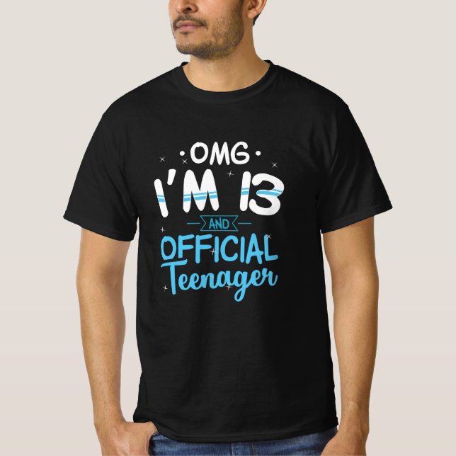 13th Birthday Official Teenager Gift T-Shirt (Front)