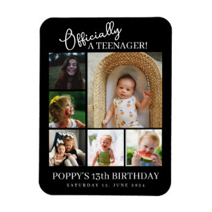 13th birthday officially a teenager photo collage magnet