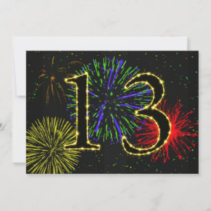 13th birthday party invitate invitation