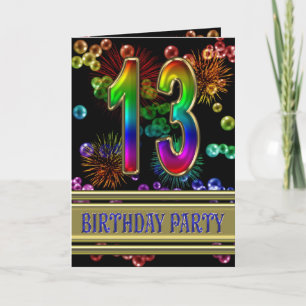 13th Birthday party Invitation