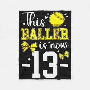 13th Birthday Party Softll Girl Thirteen Year Old Fleece Blanket