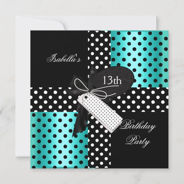 13th Birthday Party teenager girls Invitation (Front)