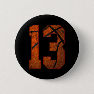 13th Birthday Party Thirteen 13 Year Old Bysketbyl 6 Cm Round Badge
