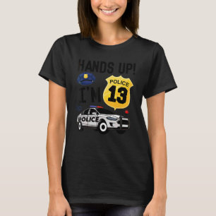 13th Birthday Policeman Boy Thirteen Year Old Poli T-Shirt