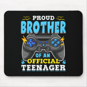 13th Birthday Proud Brother Official Teenager Vide Mouse Pad