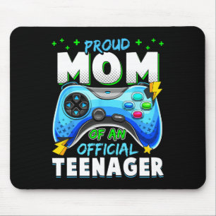 13th Birthday Proud Mum Official Teenager Video Ga Mouse Pad