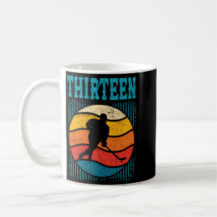 13th Birthday Retro Ice Hockey 13 Years Old Boy Coffee Mug