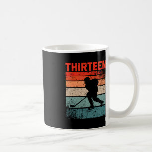 13th Birthday Retro Ice Hockey 13 Years Old Boy Gi Coffee Mug