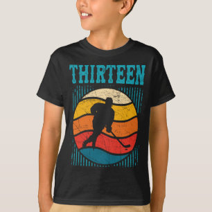 13th Birthday Retro Ice Hockey 13 Years Old Boy T-Shirt