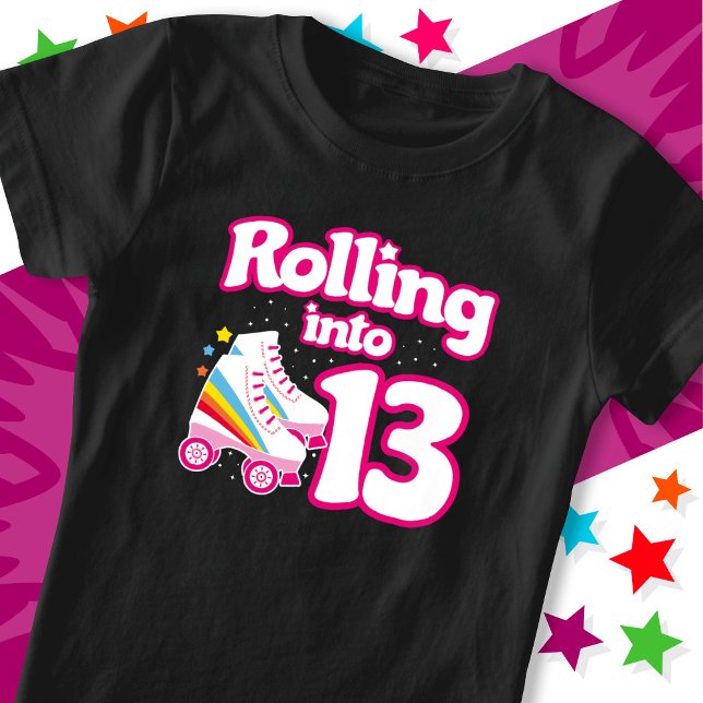 13th Birthday Roller Skating 13 Years Old Skate T-Shirt (Creator Uploaded)