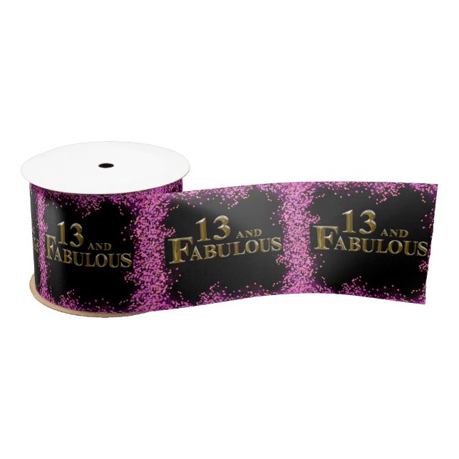 13th  Birthday  Satin Ribbon (Spool)