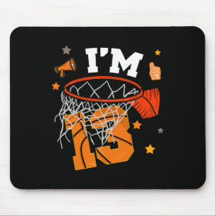13th Birthday Sketll Boy 13 Yr Old Thirteen Years Mouse Pad