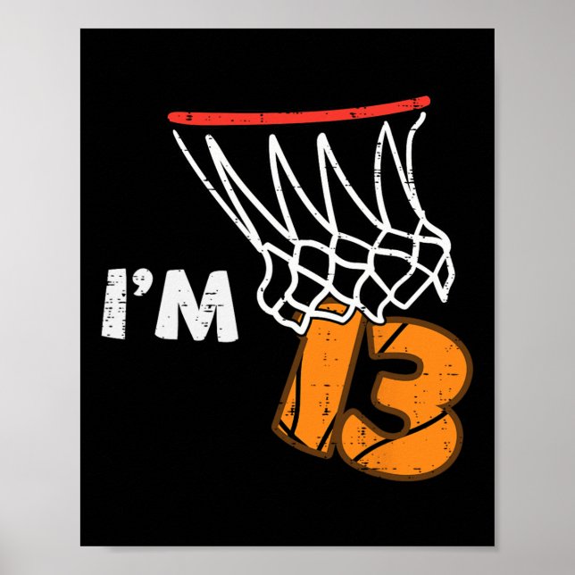 13th Birthday Sketll Im 13 Thirteen Year Old Bday  Poster (Front)