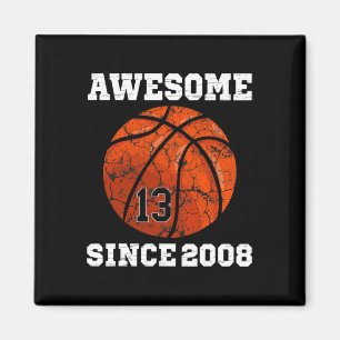 13th Birthday Sketll Lover Gift 13 Years Old Vinta Magnet