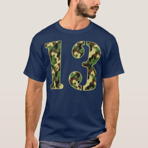 13th Birthday Soldier 13 Year Old Military Camo T-Shirt
