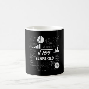 13th Birthday Square Root Math 13 Years Old Bday Coffee Mug