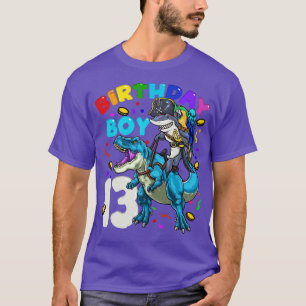 13th Birthday T Rex Birthday Boy T-Shirt
