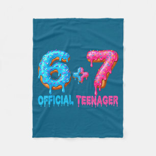13th Birthday Teenager 6+7 67 Donalt Drip  Fleece Blanket