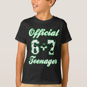 13th Birthday Teenager Funny Soccer 6+7 Meme T-Shirt