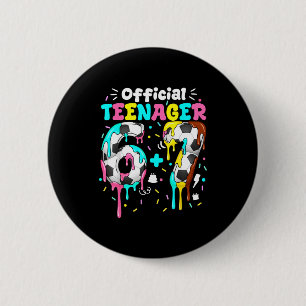 13th birthday teenager six seven 6+7 boys girls 67 6 cm round badge