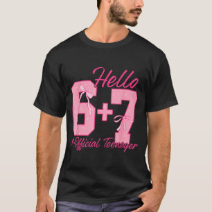 13th Birthday Teenager Six Seven Coquette Bow 6 7 T-Shirt