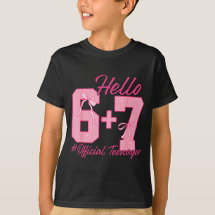 13th birthday teenager six seven coquette bow 6 7 T-Shirt