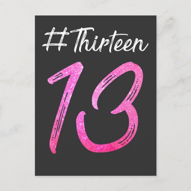 13th Birthday Thirteen Girls Official Teenager Postcard (Front)
