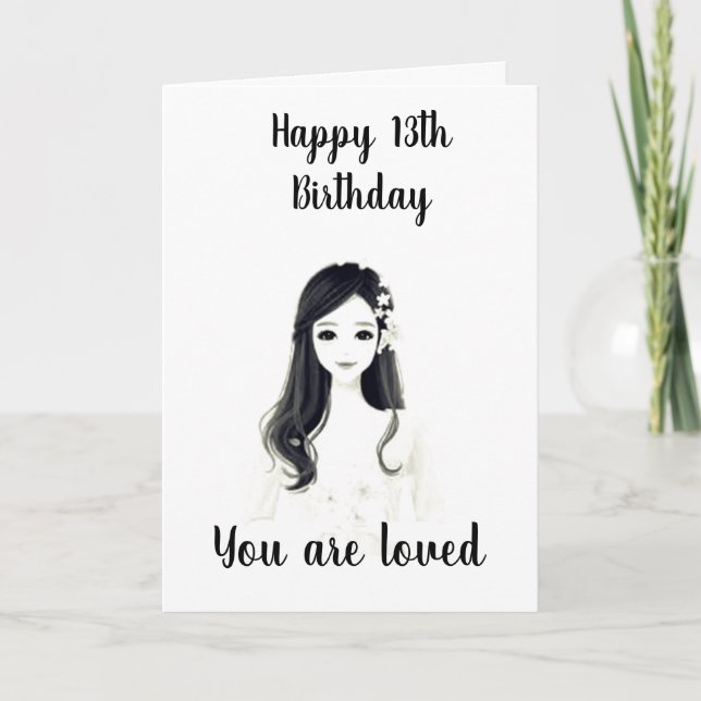 ****13th BIRTHDAY**** TO OUR "LOVELY YOUNG LADY"** Card (Front)