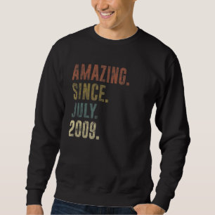 13th Birthday Vintage Amazing Since July 2009 Sweatshirt