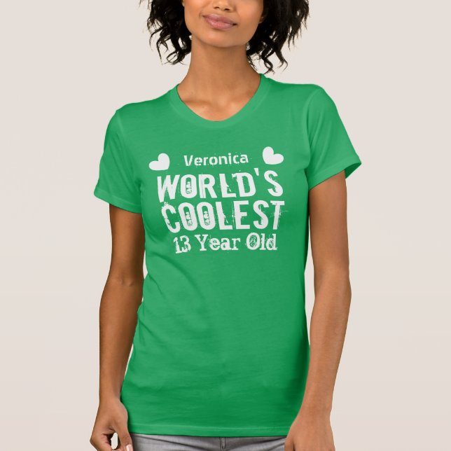 13th Birthday World's Coolest 13 Year Old I13B T-Shirt (Front)