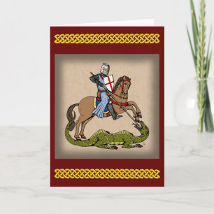 13th Century Saint George and the Dragon Card