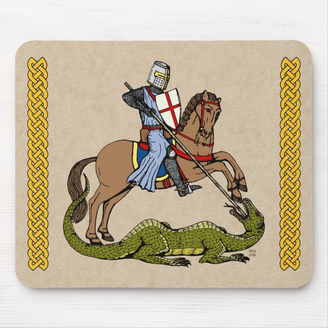 13th Century Saint George and the Dragon Mouse Pad (Front)